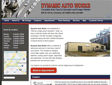 Tablet Screenshot of dynamicautospecialist.com